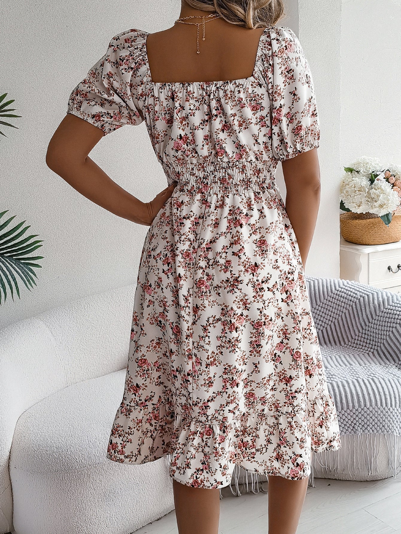 Robe d’Été à Imprimé Floral - VoltÉlan